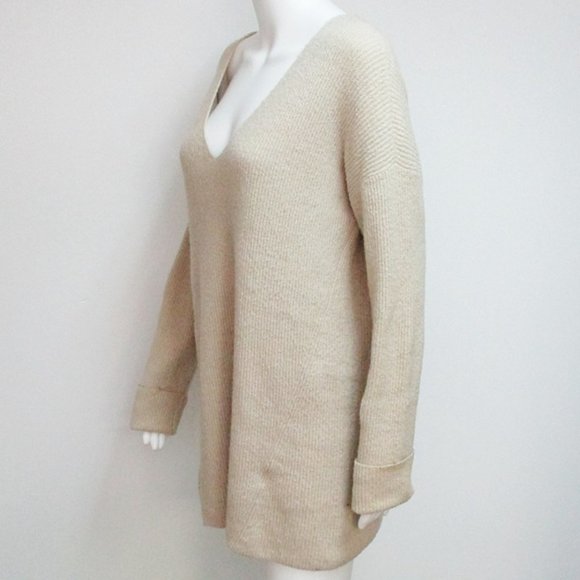 Wilfred Aritzia V Neck Chunky Tunic Sweater Small - Picture 4 of 6